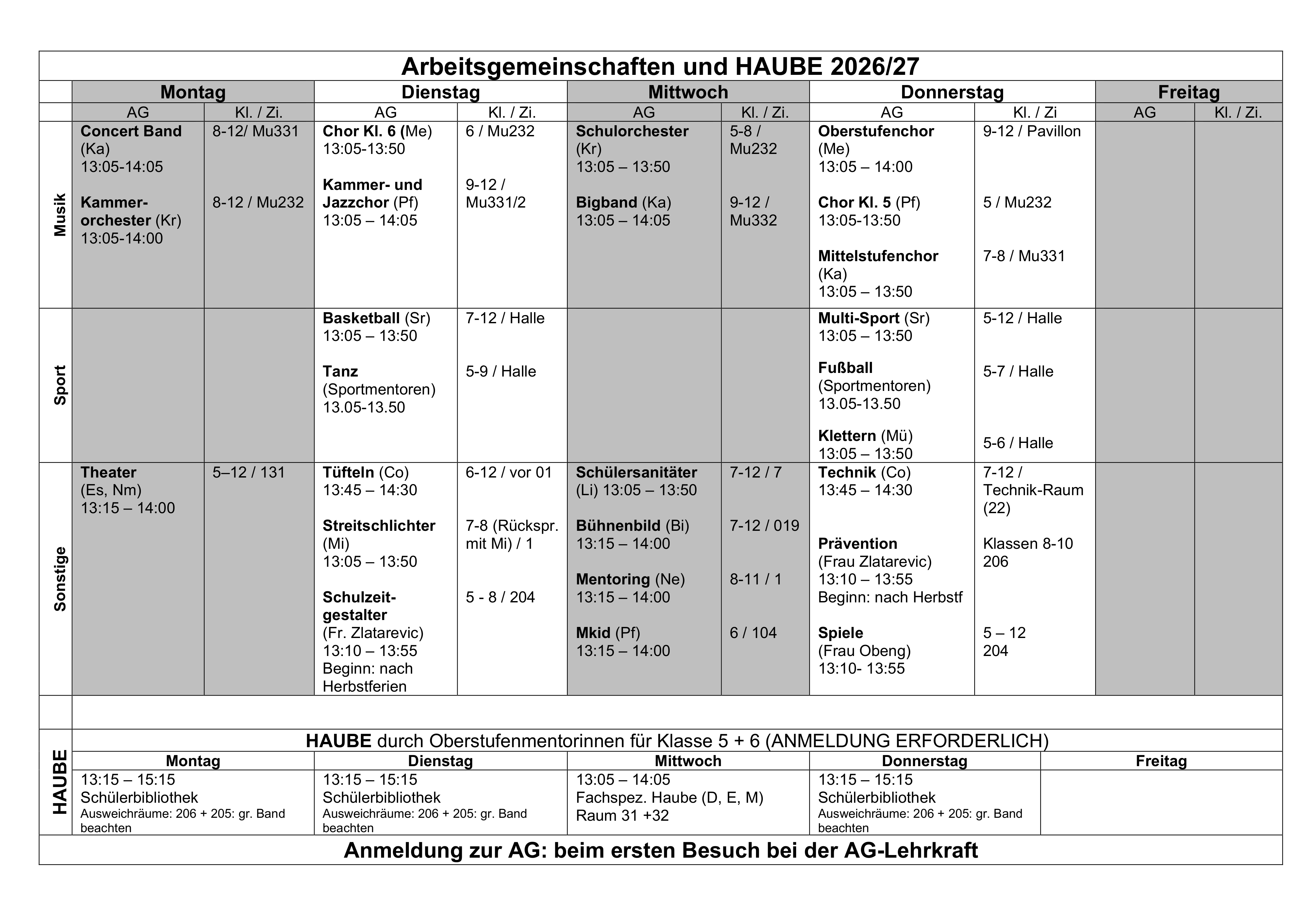 AG und HAUBE Plan 26 27